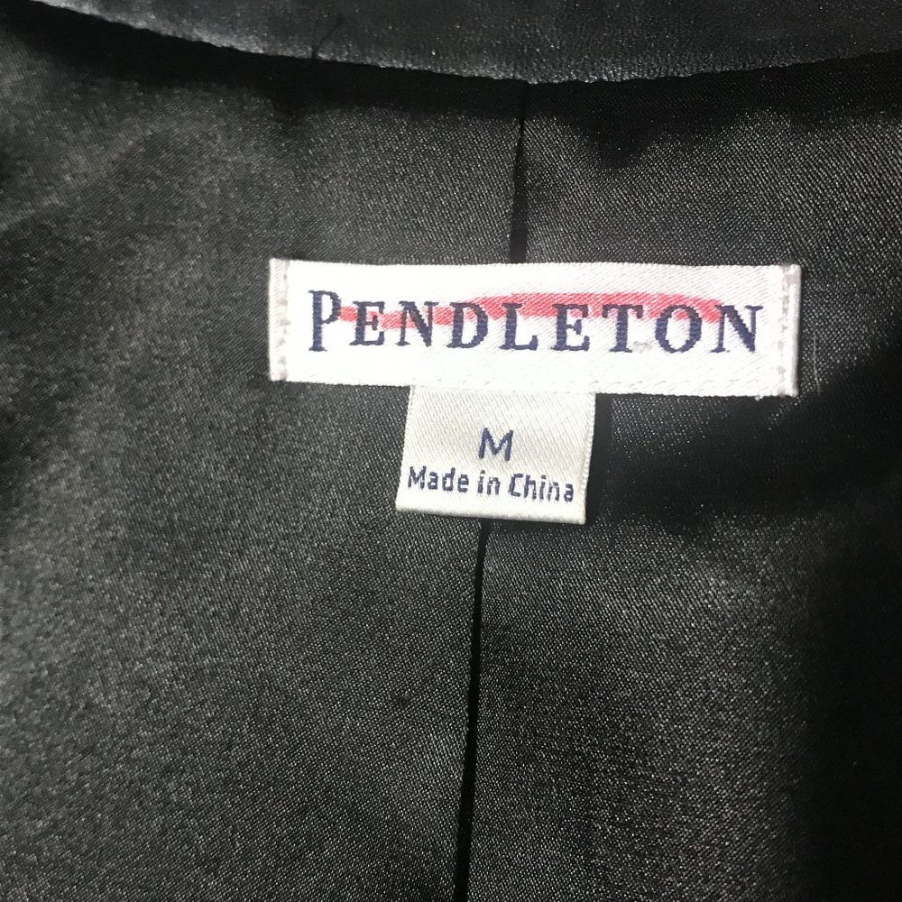 Pendleton Women's Medium Black Leather Jacket Cla… - image 8